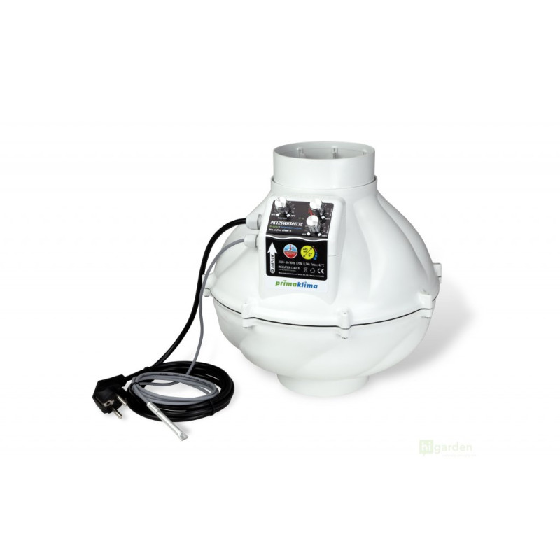 Ventilátor PRIMA KLIMA EC WHISPERBLOWER 800 m3/h, 125 mm, EC motor s tepelnou regulací (PK125WHSPECTC)