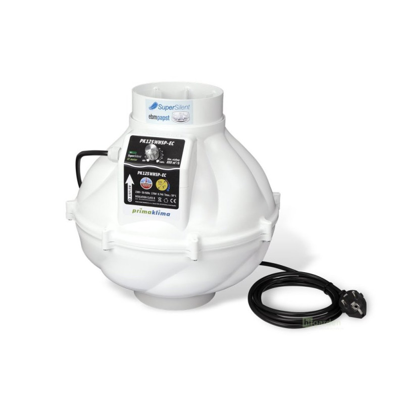 Ventilátor PRIMA KLIMA EC WHISPERSBLOWER 800 m3/h, 125 mm, EC motor s plynulou regulací