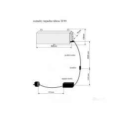 TF99 - topení s termostatem 80W, 12V