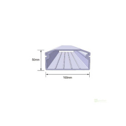 Urban Hydro NFT kanál 100x50 mm - bez díry, 1 vrstva, bílý uvnitř, 290 cm