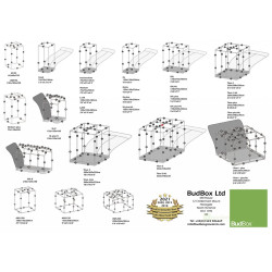 BudBox PRO XL-HL 120x120x220cm - stříbrný
