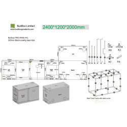 BudBox PRO XXL 240x120x200cm - bílý