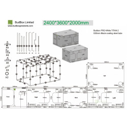 BudBox PRO Titan II 360x240x200cm - bílý