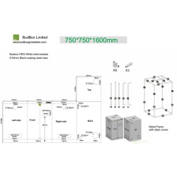 BudBox PRO Intermediate 75x75x160cm - bílý