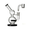 Groove Micro Round Glass Rig Clear and Black bong sklo