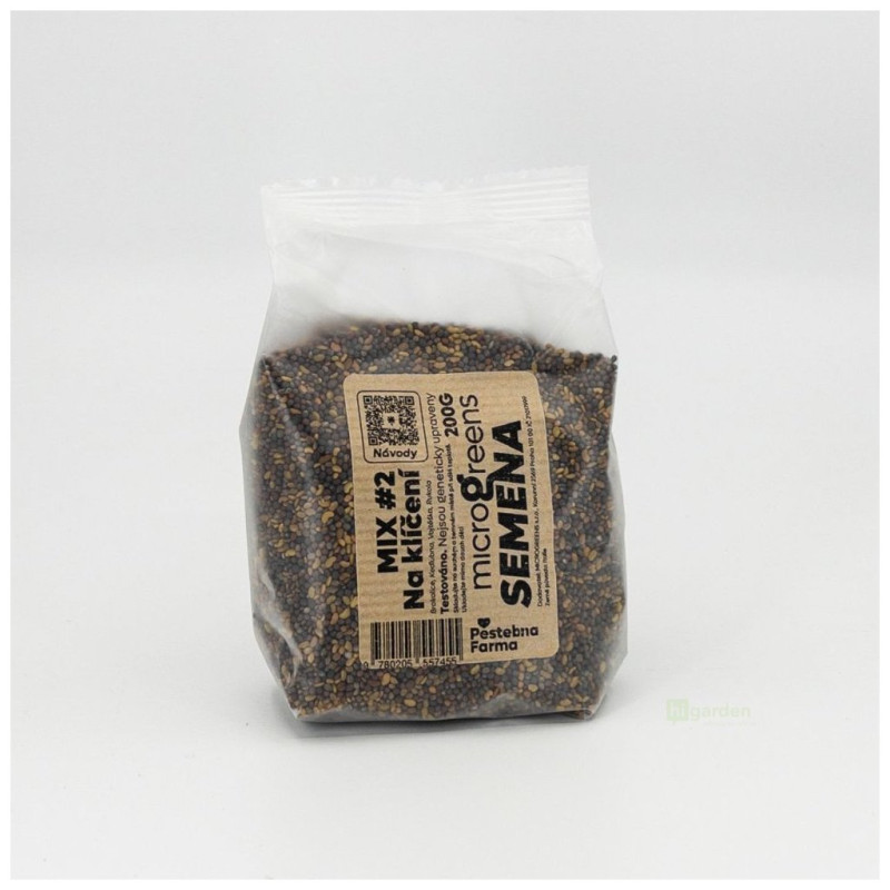 Mix na klíčení Kedlubna, Brokolice, Vojtěška, Rukola na microgreens, 200g