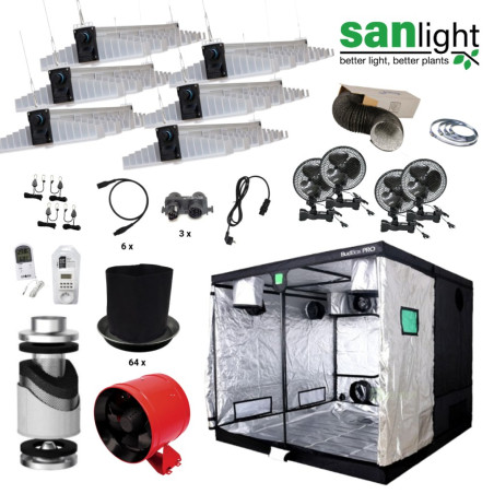 LED Set Sanlight 6xEVO 6-120 400W - 240x240x200cm