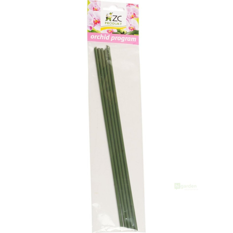 Tyčka k orchideji plastová zelená 27cm, balení 5 ks