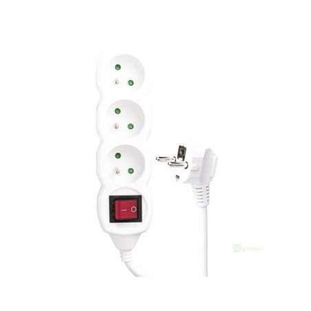 Prodlužovací kabel s vypínačem 3 zásuvky 5m 3x1,5 mm