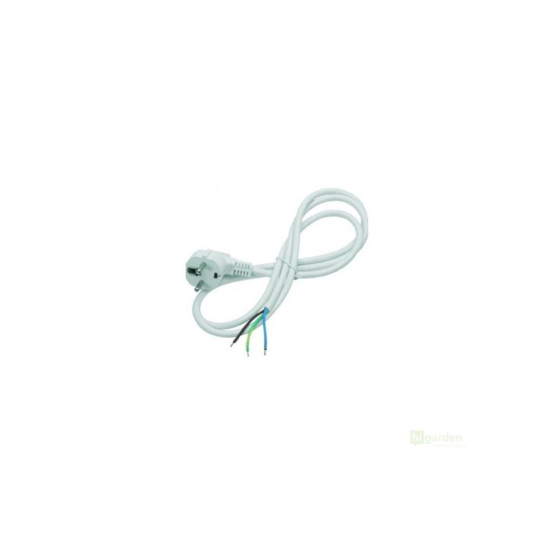 Flexo kabel 3x1,5 mm, délka 2m s EURO koncovkou, bílý
