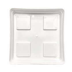 Podmiska s výliskem pro květináč 11L + 20L (27x27cm) BÍLÁ
