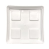 Podmiska s výliskem pro květináč 11L + 20L (27x27cm) BÍLÁ