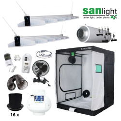 LED Set Sanlight 2xEVO 6-150 400W - 150x150x200cm