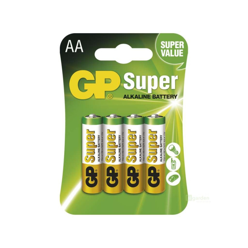 Alkalická baterie GP Super AA (LR6) - balení 4ks