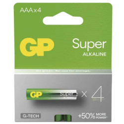 Alkalická baterie GP Super AAA (LR03) - balení 4ks