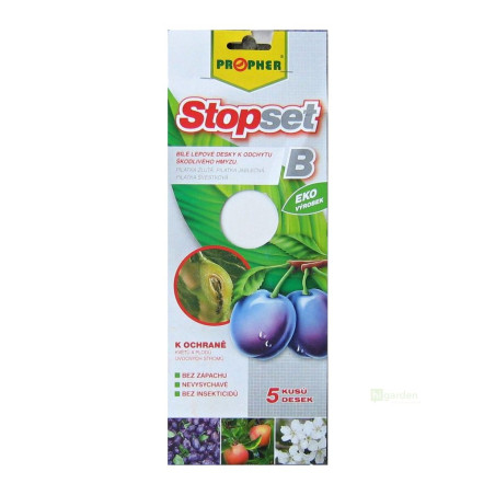 Bílé lepové desky Stopset 25x10 cm - 5ks