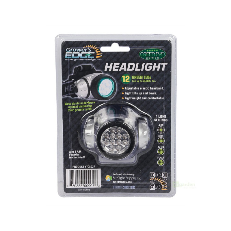 Čelovka Sunlight Suply - zelená LED