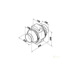Ventilátor TT 150 U, 552 m3/hod