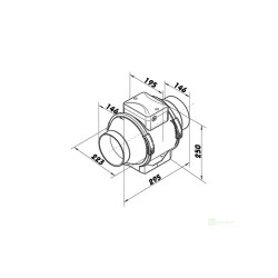 Ventilátor TT 150, 467/552 m3/h