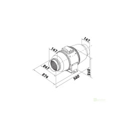 Ventilátor TT Silent/Dalap AP Quiet 150 mm, 405/555 m3/h