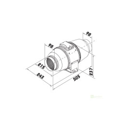 Ventilátor TT Silent/Dalap AP Quiet 100 mm, 170/240 m3/h