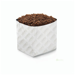 U Gro Cube6 Professional Rhiza 3 l, 400 g - lisovaný kokos včetně květináču