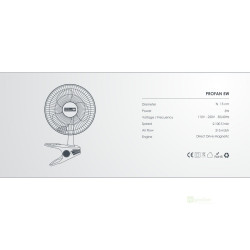 Ventilátor Garden Highpro Clip Fan 15CM / 5W