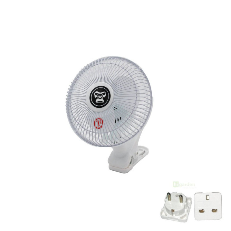 Gorilla Clip Fan 15W, dvourychlostní klipsnový ventilátor 15 cm