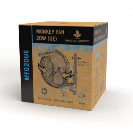 Ventilátor Monkey Fan 20W, 21cm, 2 rychlosti, oscilační v3.0