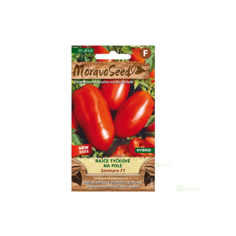 Semínka MoravoSeed Rajče tyč.SANMARO F1/pol/ typ San Marzano, 20s