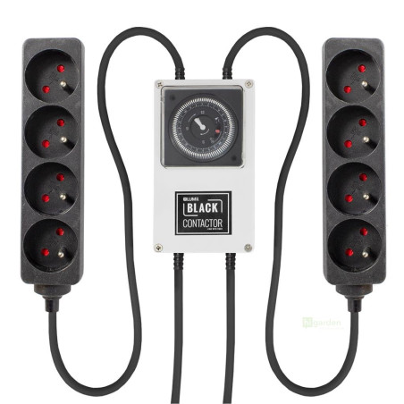 LUMii BLACK Contactor Timers - mechanické spínací hodiny (8 x 600W, 16A)